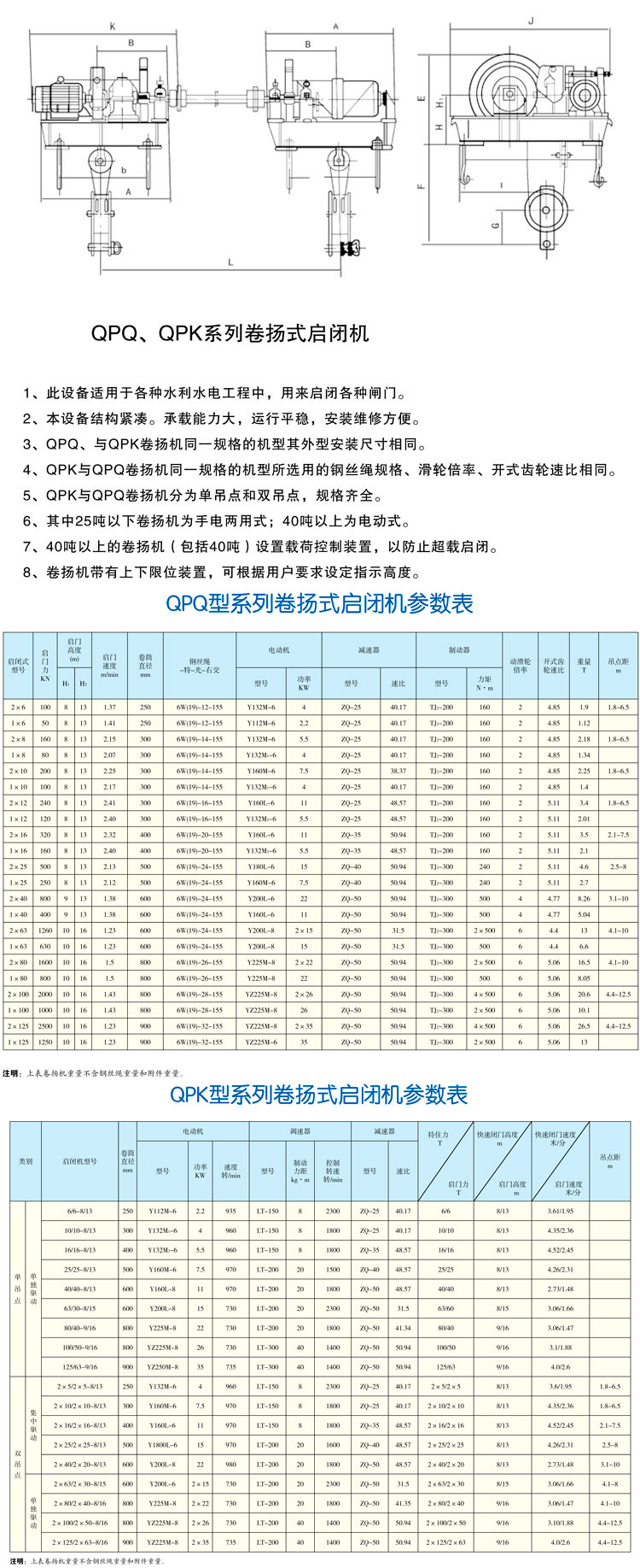 qpq、qpk系列卷扬式启闭机